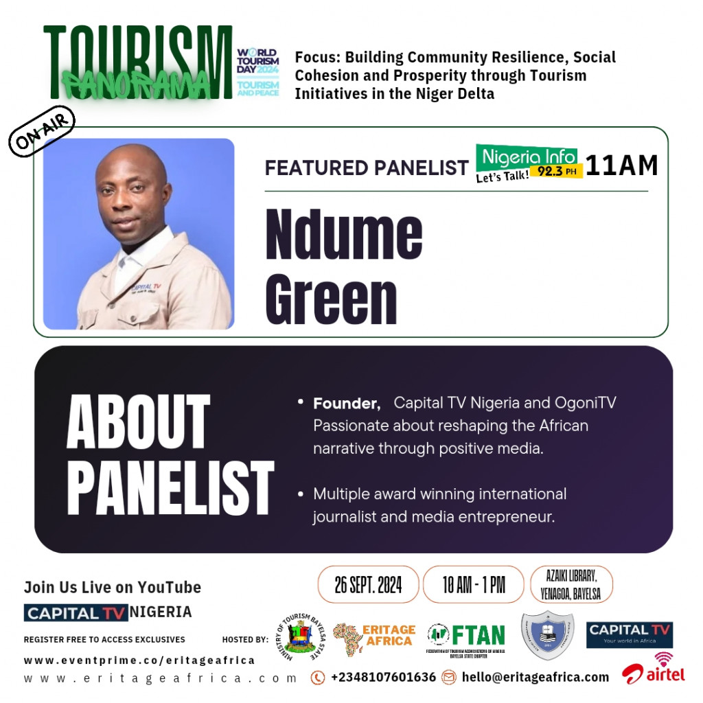 Ndume Green is a multiple award winning International journalist and media entrepreneur. 
Brands: CapitalTV, Wakanda Media Initiatives and OgoniTV 

Affiliations: Ghana and Nigeria